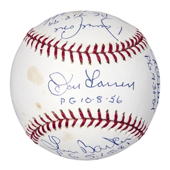 Perfect Game Pitchers Multi-Signed OML Selig Baseball With 8 Signatures (FSC)